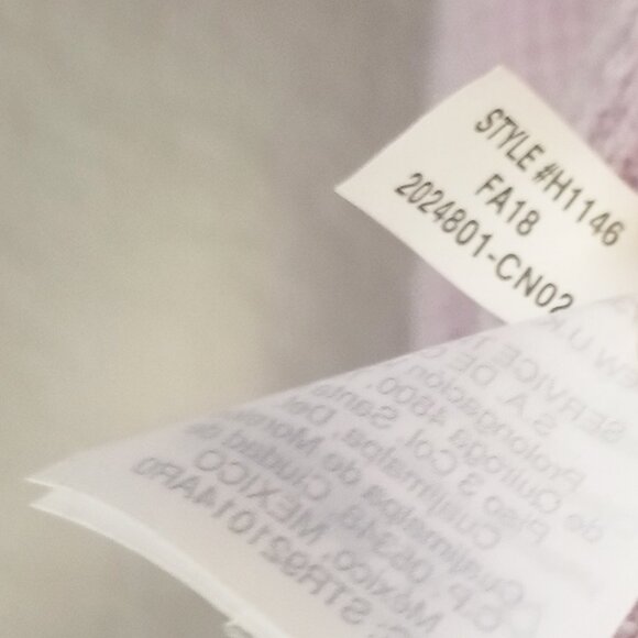 Madewell 100% Cashmere Sweatshirt XL Dusty Lavender Purple Waffle Knit SOFT $158 - Picture 12 of 16